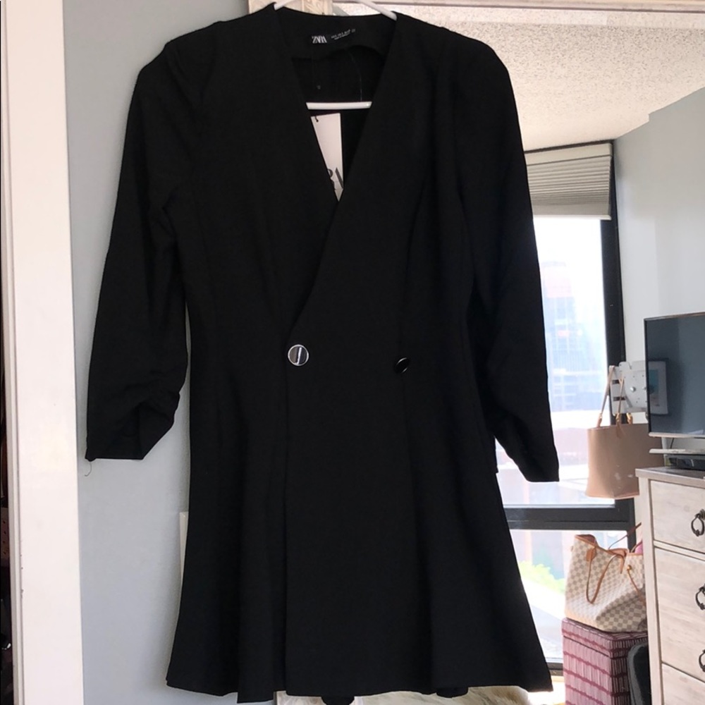 Zara fitted blazer skort dress
